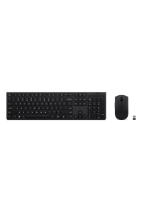 Lenovo 4X31R64351 klávesnice Obsahuje myš Kancelář RF bezdrátové + Bluetooth Americká angličtina Černá Obrázok pre Lenovo 4X31R64351 klávesnice Obsahuje myš Kancelář RF bezdrátové + Bluetooth Americká angličtina Černá