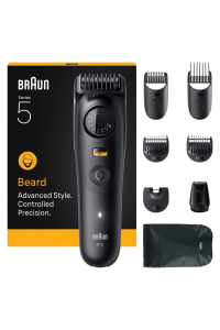 Braun BeardTrimmer 5 BT5560 zastřihovač vousů Baterie 40 2 cm Suché i mokré holení Černá Obrázok pre Braun BeardTrimmer 5 BT5560 zastřihovač vousů Baterie 40 2 cm Suché i mokré holení Černá