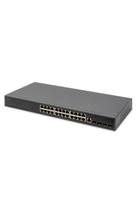 Digitus DN-80223 síťový přepínač Řízený L3 Gigabit Ethernet (10/100/1000) 1U Černá Obrázok pre Digitus DN-80223 síťový přepínač Řízený L3 Gigabit Ethernet (10/100/1000) 1U Černá