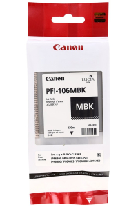 Canon PFI-106 MBK inkoustová náplň 1 kusů Originální Matně černá Obrázok pre Canon PFI-106 MBK inkoustová náplň 1 kusů Originální Matně černá