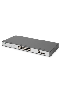 Obrázok pre Digitus DN-95342-1 síťový přepínač Nespravované Fast Ethernet (10/100) 1U Černá, Stříbrná