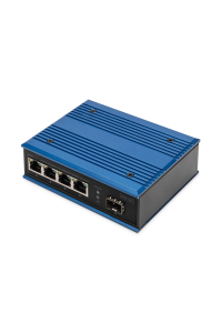 Digitus DN-651135 síťový přepínač Nespravované Gigabit Ethernet (10/100/1000) Černá, Modrá Obrázok pre Digitus DN-651135 síťový přepínač Nespravované Gigabit Ethernet (10/100/1000) Černá, Modrá