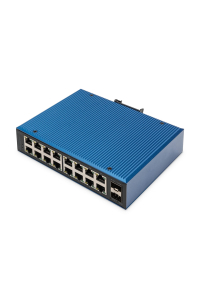 Obrázok pre Digitus DN-651138 síťový přepínač Nespravované Gigabit Ethernet (10/100/1000) Černá, Modrá