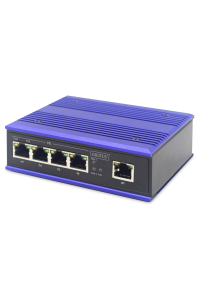 Obrázok pre ASSMANN Electronic DN-650107 síťový přepínač Fast Ethernet (10/100) Podpora napájení po Ethernetu (PoE) Černá, Modrá