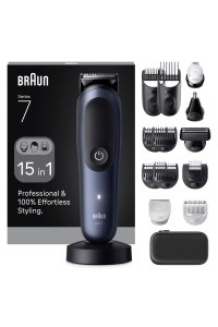 Braun 80789909 zastřihovač vousů a vlasů Tmavě modrá 21 Lithium-ion (Li-ion) Obrázok pre Braun 80789909 zastřihovač vousů a vlasů Tmavě modrá 21 Lithium-ion (Li-ion)