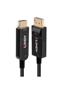Lindy 38490 adaptér k video kabelům 10 m DisplayPort HDMI Typ A (standardní) Černá Obrázok pre Lindy 38490 adaptér k video kabelům 10 m DisplayPort HDMI Typ A (standardní) Černá