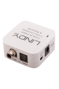 Lindy 70411 kabelová redukce Toslink RCA Bílá Obrázok pre Lindy 70411 kabelová redukce Toslink RCA Bílá