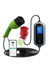 Obrázok pre Qoltec 52436 Mobilní nabíječka do auta s 2v1 nastavením typu 2 | 11kW | 400V | Wifi | TUYA | SMART LIFE | LCD | Přenosná | 5m