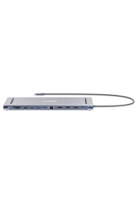 Obrázok pre Manhattan 190305 dokovací stanice/replikátor portů Kabel USB 3.2 Gen 1 (3.1 Gen 1) Type-C Stříbrná