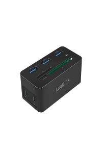 Obrázok pre LogiLink UA0370 dokovací stanice/replikátor portů Kabel USB 3.2 Gen 1 (3.1 Gen 1) Type-C Černá