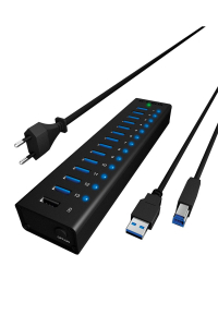 Obrázok pre ICY BOX IB-AC6113 USB 3.2 Gen 1 (3.1 Gen 1) Type-B 5000 Mbit/s Černá