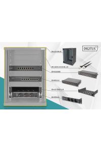 Obrázok pre Digitus DN-10-SET-2-B rack 9U Nástěnný regál Černá