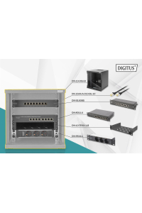 Obrázok pre Digitus DN-10-SET-1-B rack 6U Nástěnný regál Černá