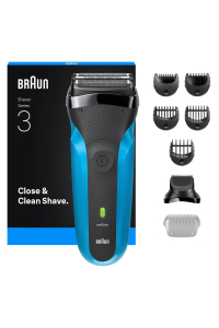 Obrázok pre Braun Series 3 310BT Planžetový holicí strojek Zastřihovač Černá, Modrá