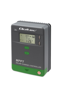 Obrázok pre Qoltec 53663 Solární regulátor nabíjení MPPT s teplotním čidlem 40A | 12V / 24V | LCD | 2 x USB