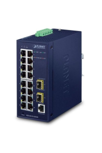 Obrázok pre PLANET IGS-4215-16T2S síťový přepínač Řízený L2/L4 Gigabit Ethernet (10/100/1000) Modrá