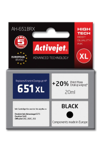Obrázok pre Activejet AH-651BRX (náhradní inkoust HP 651 C2P10AE; Premium; 20 ml; černý)