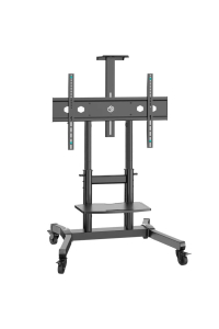 ONKRON TS1891-B Mobilní naklápěcí stojan pro TV 50„- 90“, max. 100 kg, černý Obrázok pre ONKRON TS1891-B Mobilní naklápěcí stojan pro TV 50„- 90“, max. 100 kg, černý