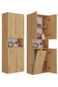 Topeshop NEL 1K DK ART KPL koupelnový doplněk Dub Obrázok pre Topeshop NEL 1K DK ART KPL koupelnový doplněk Dub