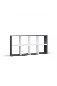 REGÁL MALAX 2X4 ANTRACIT/BÍLÁ Obrázok pre REGÁL MALAX 2X4 ANTRACIT/BÍLÁ