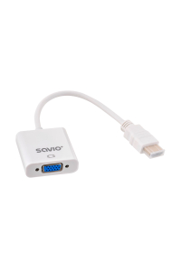 SAVIO ADAPTÉR HDMI (M) – VGA (F) BÍLÝ CL-201 Obrázok pre SAVIO ADAPTÉR HDMI (M) – VGA (F) BÍLÝ CL-201