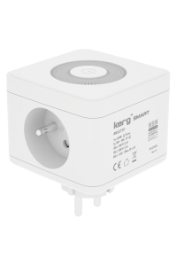 Obrázok pre KERG SMART – NAPÁJECÍ KOSTKA SE 2 ZÁSUVKAMI + NABÍJEČKA USB-A+USB-C + LED LAMPKA 16A/250V~ M02730