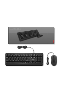 Obrázok pre Lenovo 160 klávesnice Obsahuje myš Domov/kancelář USB Americká angličtina Černá