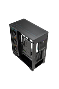 Počítačová skříň MODECOM VOLCANO STELLAR PLUS ARGB MIDI 8F Černá Obrázok pre Počítačová skříň MODECOM VOLCANO STELLAR PLUS ARGB MIDI 8F Černá