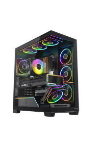 Obrázok pre Počítačová skříň MODECOM VOLCANO STELLAR PLUS ARGB MIDI 8F Černá