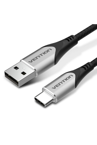 Vention CODHH USB kabel USB 2.0 2 m USB A USB C Hliník, Černá Obrázok pre Vention CODHH USB kabel USB 2.0 2 m USB A USB C Hliník, Černá