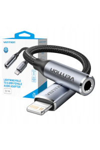 Obrázok pre Adaptér Vention Lightning samec 3,5 mm jack 0,1 m