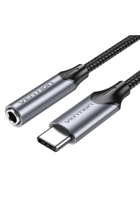 Vention BGMHA audio kabel 0,1 m 3.5mm USB typu C Šedá Obrázok pre Vention BGMHA audio kabel 0,1 m 3.5mm USB typu C Šedá