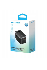 Cestovní adaptér a nabíječka Vention 65 W GaN 2x USB-A 2x USB-C Obrázok pre Cestovní adaptér a nabíječka Vention 65 W GaN 2x USB-A 2x USB-C