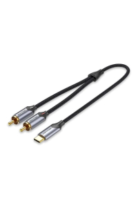 Audio kabel Vention USB-C na 2RCA samec 2 m Obrázok pre Audio kabel Vention USB-C na 2RCA samec 2 m