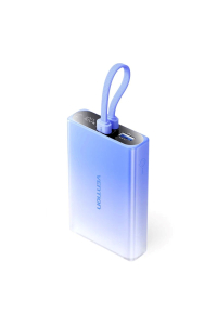 Powerbank Vention 10000mAh s LED displejem, USB-C + Lightning + USB-A, 22,5 W (modrá) Obrázok pre Powerbank Vention 10000mAh s LED displejem, USB-C + Lightning + USB-A, 22,5 W (modrá)