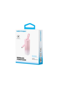 Obrázok pre Powerbank Vention 20W USB-C Lightning 5000mAh PINK