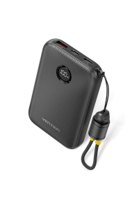 Powerbanka Vention 10000 mAh 2xUSB-C 1xUSB-A 22,5 W, černá Obrázok pre Powerbanka Vention 10000 mAh 2xUSB-C 1xUSB-A 22,5 W, černá