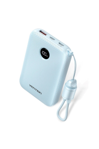 Powerbanka Vention 10000 mAh 2xUSB-C 1xUSB-A 22,5 W, modrá Obrázok pre Powerbanka Vention 10000 mAh 2xUSB-C 1xUSB-A 22,5 W, modrá