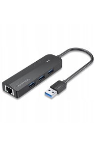 Obrázok pre Hub 5w1 Vention USB 3.0 + adapter Gigabit Ethernet
