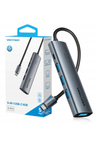 Obrázok pre Hub 5v1 USB-C 3.0 Vention 0.15m