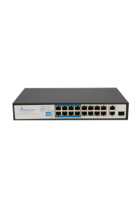Extralink Switch PoE VIRTUS V3 16x 100Mb/s PoE/PoE+, 2x Gigabit RJ45 + 1x SFP, 150W Obrázok pre Extralink Switch PoE VIRTUS V3 16x 100Mb/s PoE/PoE+, 2x Gigabit RJ45 + 1x SFP, 150W