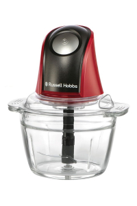 Russell Hobbs 27130-56 elektrický kuchyňský sekáček 0,5 l 200 W Černá, Červená, Průhledná Obrázok pre Russell Hobbs 27130-56 elektrický kuchyňský sekáček 0,5 l 200 W Černá, Červená, Průhledná