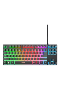 Trust GXT 833 Thado TKL klávesnice Hraní USB QWERTY Americká angličtina Černá Obrázok pre Trust GXT 833 Thado TKL klávesnice Hraní USB QWERTY Americká angličtina Černá
