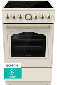 Obrázok pre Gorenje GECS5B70CLI Volně stojící sporák Elektrický Keramický Béžová