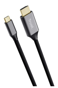 Obrázok pre Trust 25630 kabelová redukce USB-C HDMI Černá, Stříbrná