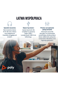 Obrázok pre HP Poly Stereofonní náhlavní souprava Poly Blackwire 3220 USB-C + adaptér USB-C/A