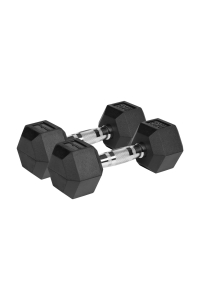 Obrázok pre REBEL ACTIVE Litinové činky s pogumovaným povrchem 2x8 kg