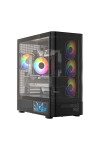Obrázok pre Počítačová skříň MODECOM Volcano AQ400 ARGB Midi Černá