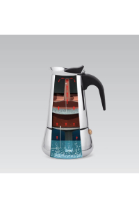 Obrázok pre Maestro MR-1660 Moka konvička 0,3 l Černá, Nerezová ocel