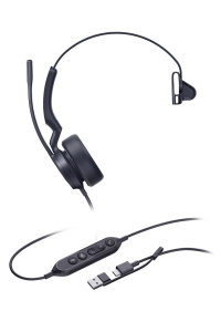Yealink UH44 Mono Teams USB-C/A Sluchátka s mikrofonem Kabel Přes hlavu Kancelář / call centrum USB Type-C / USB Type-A Černá Obrázok pre Yealink UH44 Mono Teams USB-C/A Sluchátka s mikrofonem Kabel Přes hlavu Kancelář / call centrum USB Type-C / USB Type-A Černá